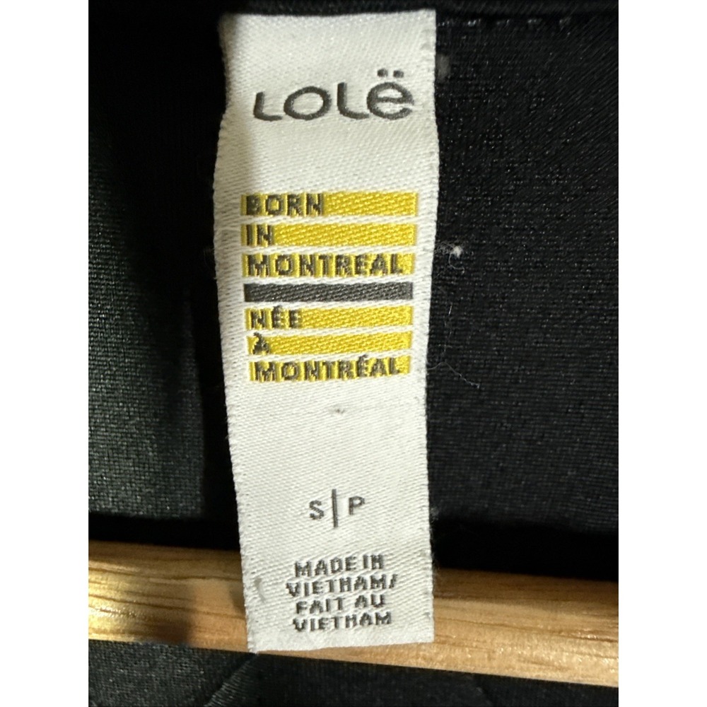 Lolë Womens Quilted Jacket Small Black 1/4 Zip Running Jogging Active Pullover - Picture 9 of 15